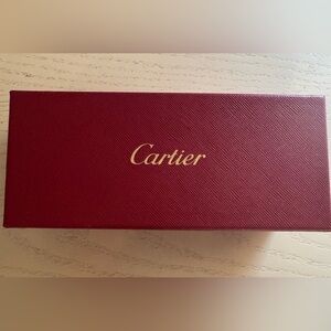 Cartier Burgundy Box with Gold Logo